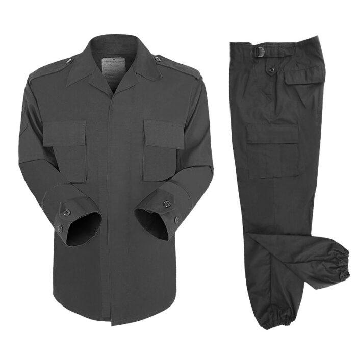 black combat uniform