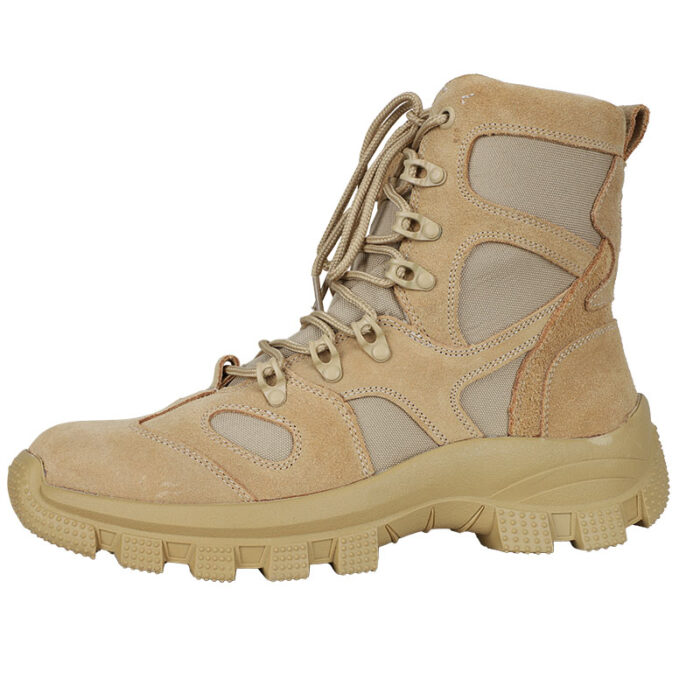 Lightweight Tactical Boots Desert Side Zip - kms
