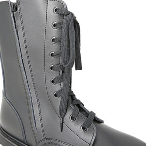 leather fire boots side zipper