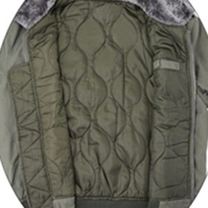 Military bomber jacket quilted lining