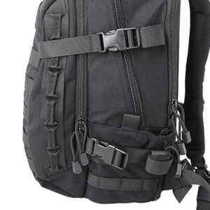 tactical backpack black side compression straps