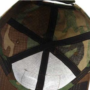 military baseball cap 6 panel soft crown fit